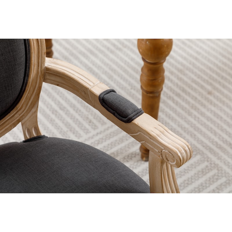 Upholstered Fabric Dining Armchair Set of 2