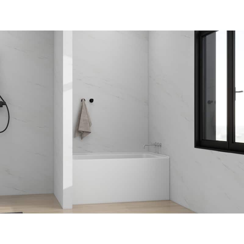 Vanity Art Alcove Soaking Acrylic Bathtub