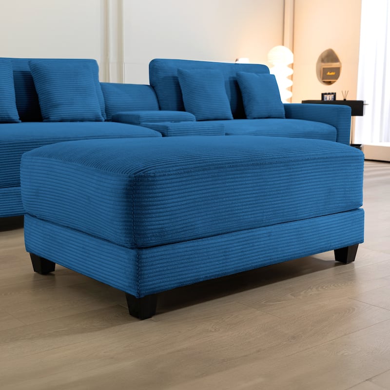 The Contemporary Oversized Corduroy Ottoman