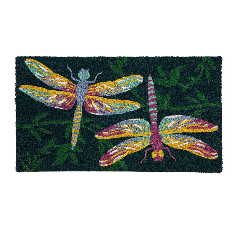 28 in. x 16 in. Dragonflies Coir Mat