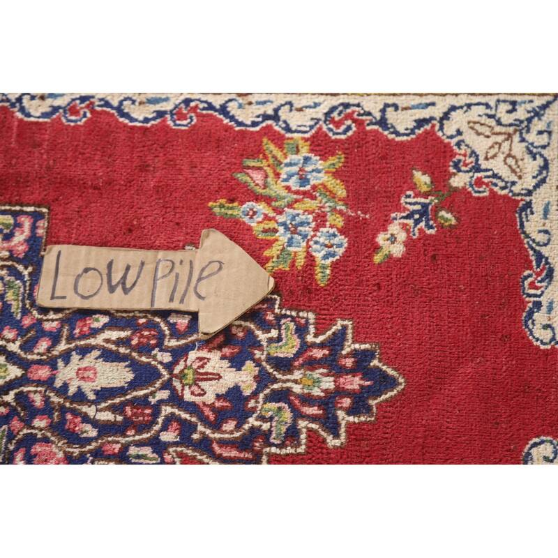 Geometric Kerman Persian Vintage Area Rug Handmade Wool Carpet - 2'10"x 4'7"