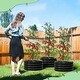 preview thumbnail 13 of 17, Galvanized Raised Garden Bed with Tomato Cages, Metal Planter Box Black
