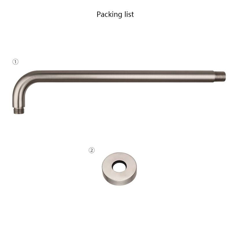 Shower Arm 16 Inch Shower Arm Wall Mounted Solid Extension Arm