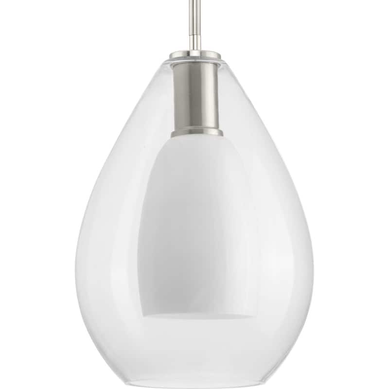 Progress Lighting P500438 Carillon 10" Wide Mini Pendant - Brushed Nickel