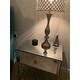 Wade Mirrored Accent Table with Gold Finish Base by iNSPIRE Q Bold
