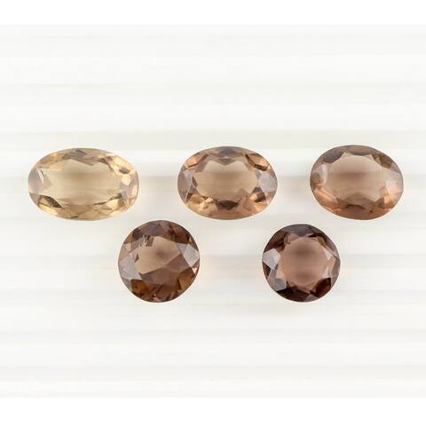 Evaluesell Smokey Quartz Gemstone for Jewelry Making - Pack of 5 pieces