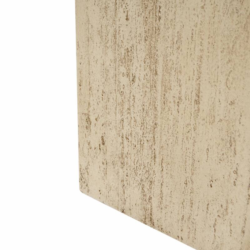 MGO Handmade Rectangle Planter Box, 27" Height, Travertine Finish