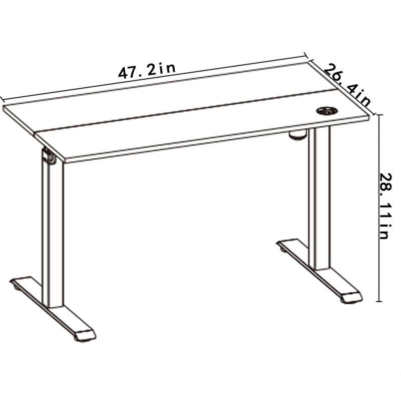 KOWO Electric Standing Desk 48" Height Adjustable Sit Stand Workstation w/Memory Preset, Home Office Desk