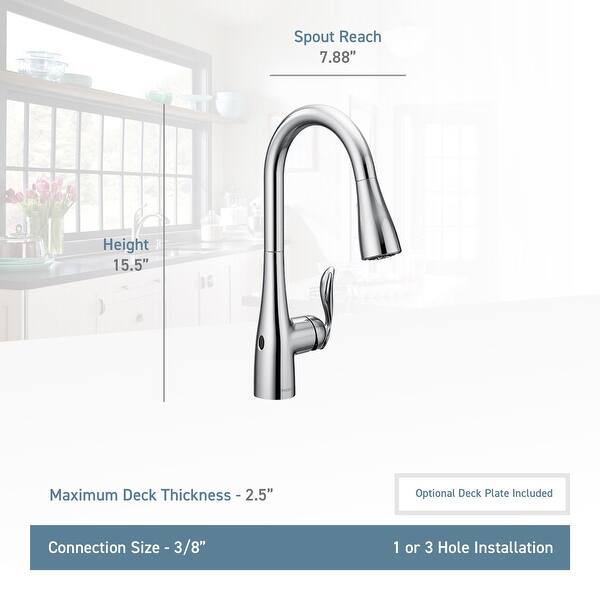 Shop Moen 7594ew Arbor Pull Down High Arc Kitchen Faucet With