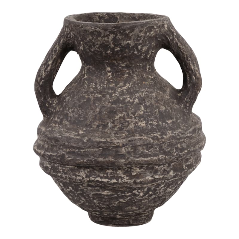 Pottery Modern Decorative Vase Featuring Unique Sculptural Form - Brown - 12" x 12" x 15.25"