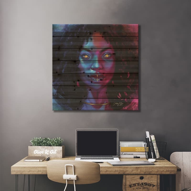 She Print On Wood by Hillary D Wilson - Multi-Color