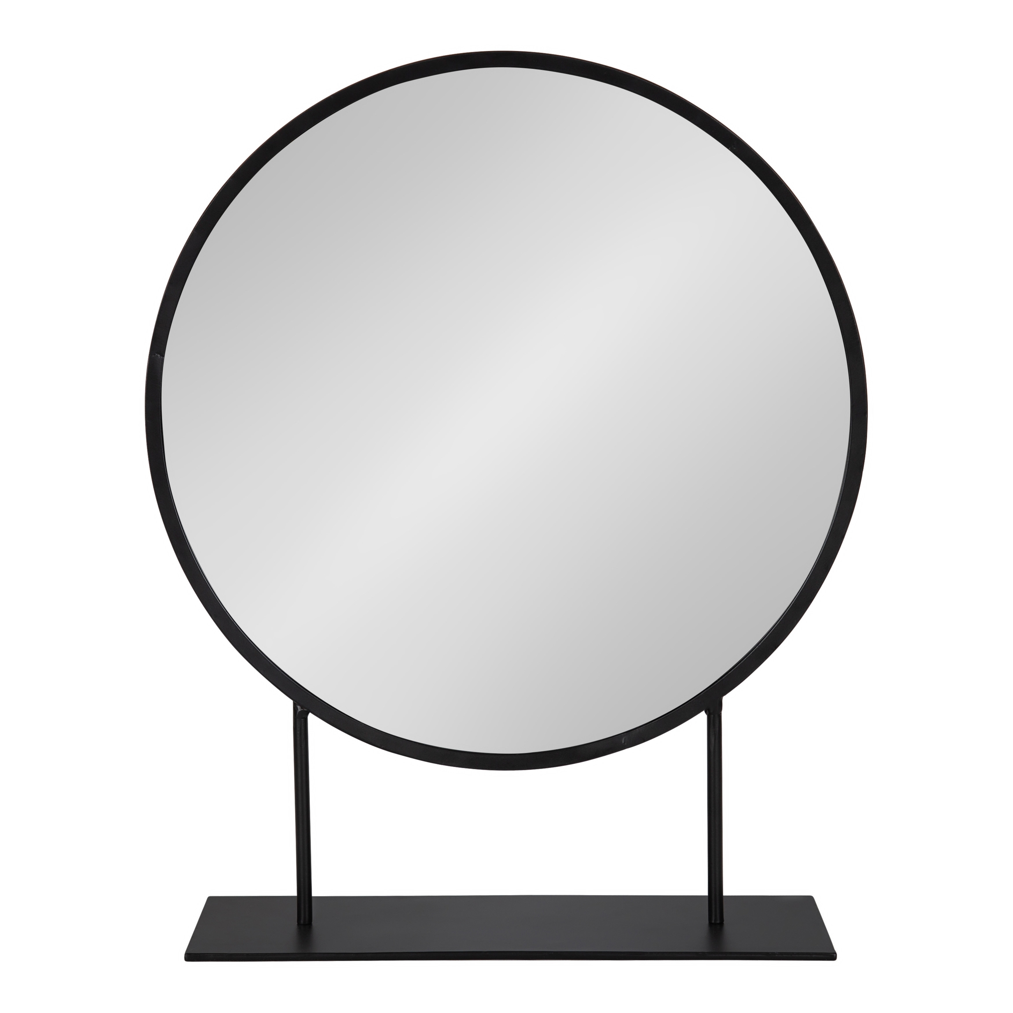 black metal table mirror