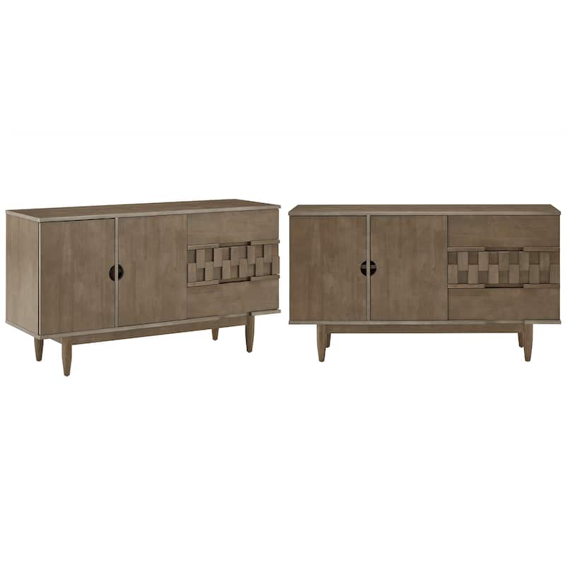 Bardolino Mid-Century Wood 2-Door and 3-Drawer Server