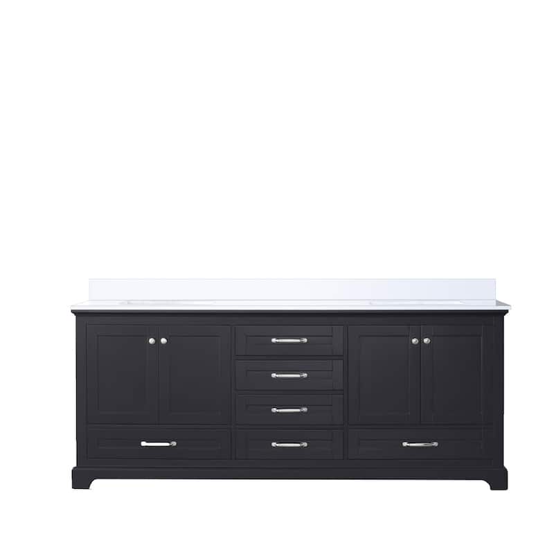 Dukes 80 in. W x 22 in. D White Double Bath Vanity and Cultured Marble Top