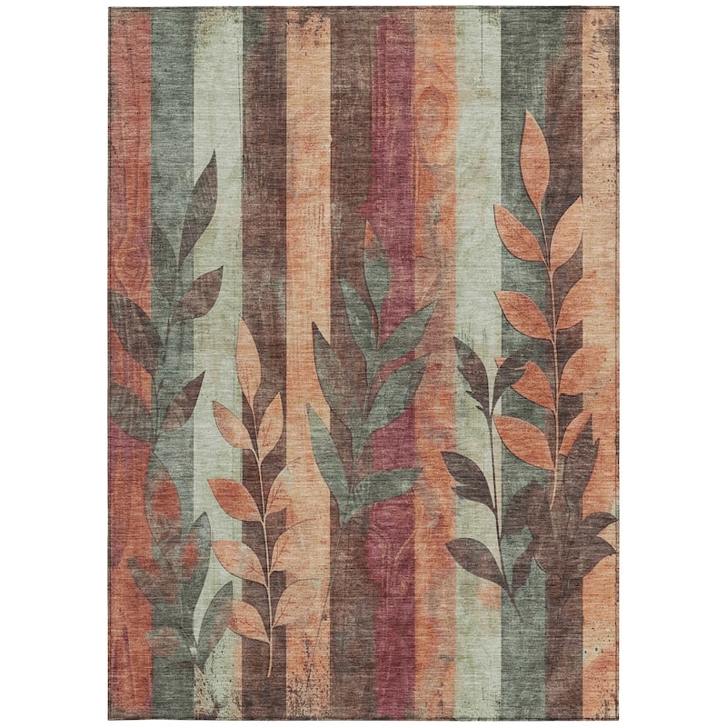 HomeRoots Floral Transitional Rectangle Outdoor Rug