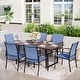 preview thumbnail 6 of 9, MAISON ARTS 7-Piece Outdoor Dining Set with 6 Textilene Chairs and U-Shaped Leg Table