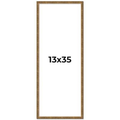 13x35 Frame Gold Kingsley Distressed Solid Wood Picture Frame Width