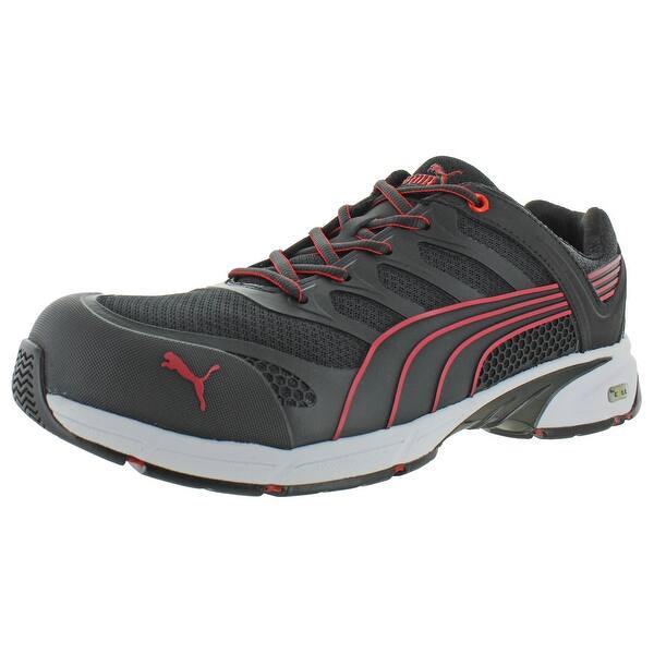 Shop Black Friday Deals On Puma Mens Daytona Low Safety Shoes Work Steel Toe Overstock 31622219 Black Red 14 Medium D