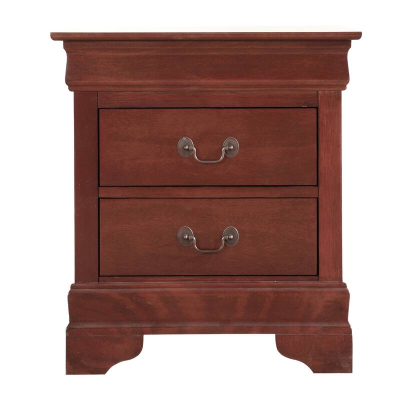 Cherry Nightstand 24x22x16 with One Spacious Drawer, Compact Bedside Table for Bedroom Storage and Warm Stylish Accent