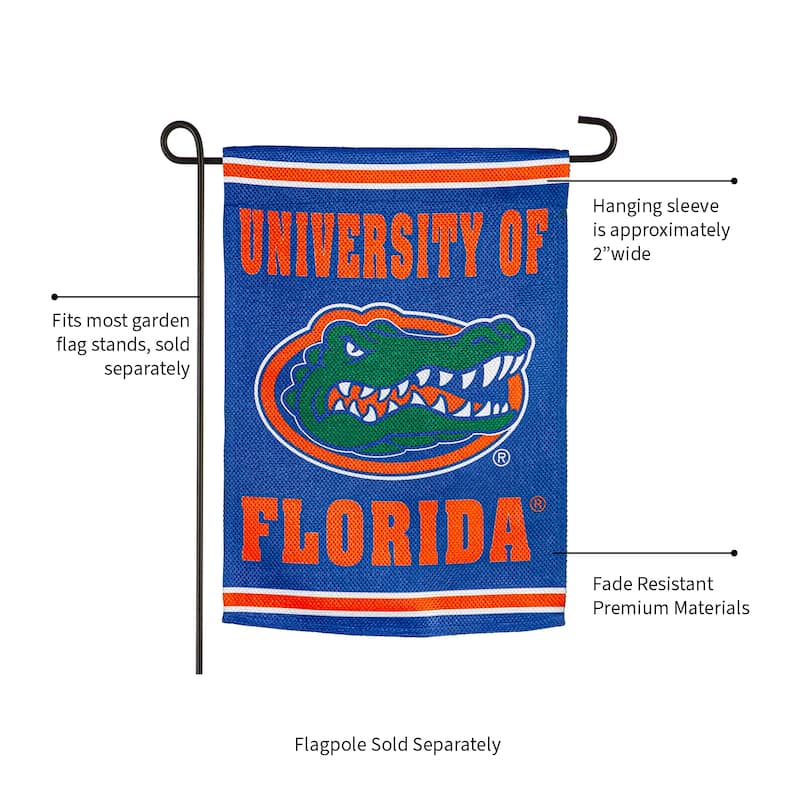 Embossed Suede Flag, Garden Size, University of Florida
