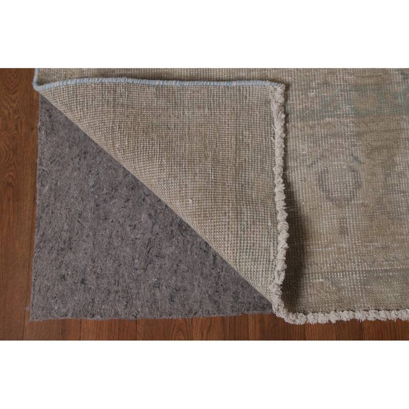 Hand Knotted Oriental 100% Wool Carpet Traditional Medallion Beige & Ivories Tabriz Area Rug - 12' 11'' X 9' 6''
