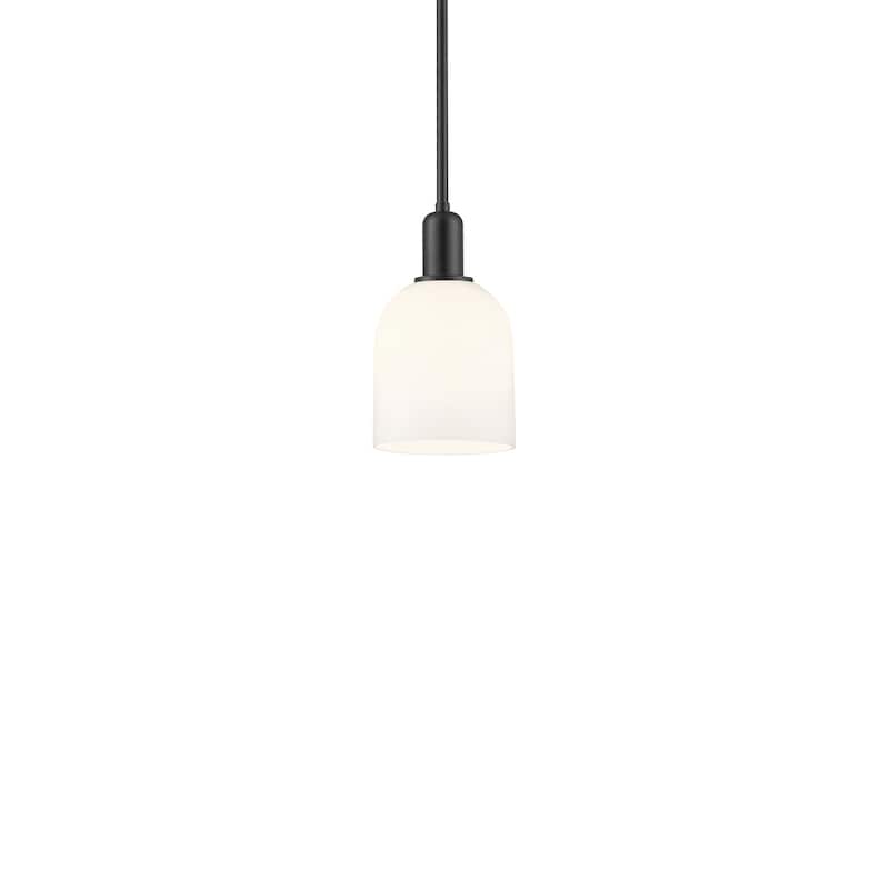 Innovations Lighting 716-1S-11-6 Bella Pendant Bella 6" Wide Mini - Matte Black / White