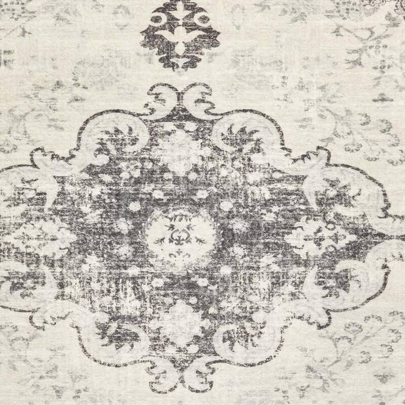 HomeRoots Medallion Traditional Rectangle Area Rug