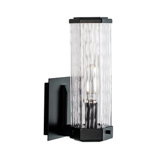 Elk Home Polygon Matte Black 1 Light Outdoor Wall Sconce