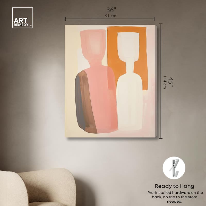 Peach Echoes II Canvas by Art Remedy, Gallery Wrapped