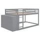 preview thumbnail 38 of 94, Space-Saving Low Bunk Bed with Storage, Wood Floor Bunk Beds with 4 Drawers and 3 Shelves, for Kids, Girls Boys, Teens, Adults