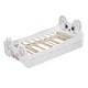 preview thumbnail 8 of 18, Twin Size Cartoon Wood Platform Bed Frame with Trundle and Footboard, Slats Support, Kids Floor Bed Frame with Headboard
