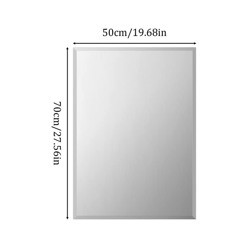 Frameless Bathroom Mirror Wall Mounted Modern Stylish Design with Contemporary Bevelled Edges