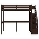 preview thumbnail 13 of 18, Twin Size Loft Bed with Storage Staircase and Built in Desk,Solid Wood Loft Bed Frame,No Box Spring Needed