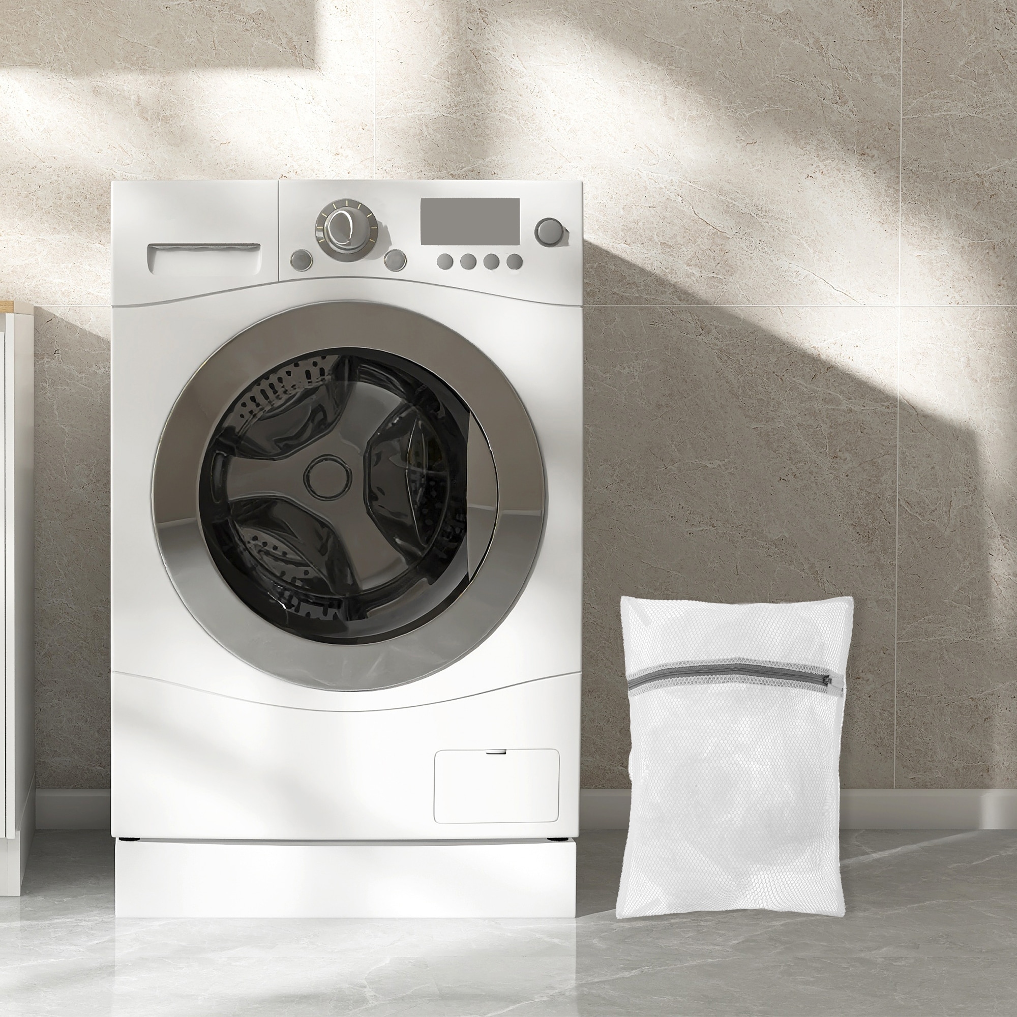 Extra Thick Coarse Mesh Laundry Bags for Laundry Room Gray