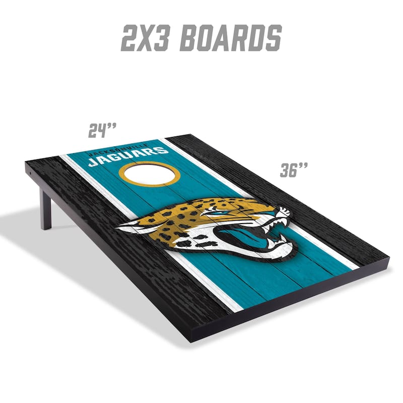 Jacksonville Jaguars NFL Compact 2x3 Tailgate Cornhole Board Set