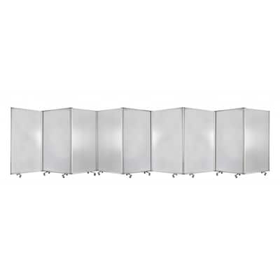 318" x 1" x 71" Clear Metal 9 Panel Resilient Screen - 318" x 1" x 71"