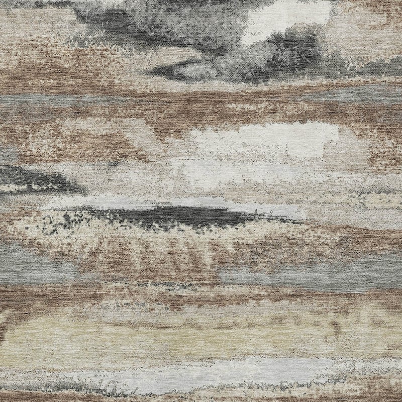 HomeRoots Abstract Transitional Rectangle Outdoor Rug