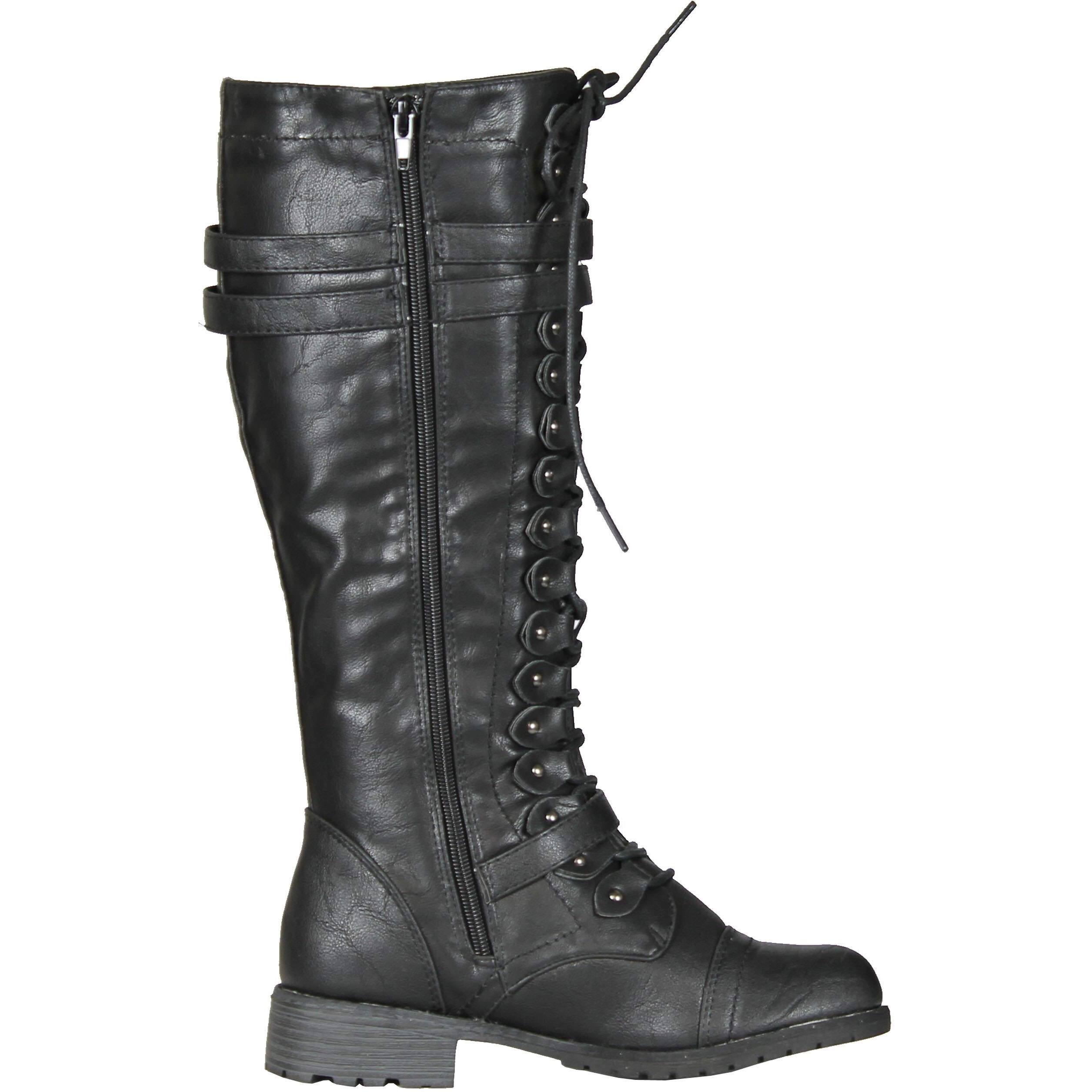 wild diva lace up boots