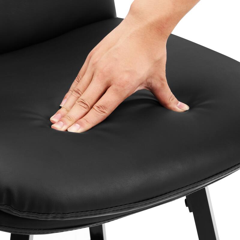 360°Swivel Bar Stools Set of 2/3/4, 26" H Seat Height with, Faux Leather Barstool for Kitchen Island and Home Bar Brown