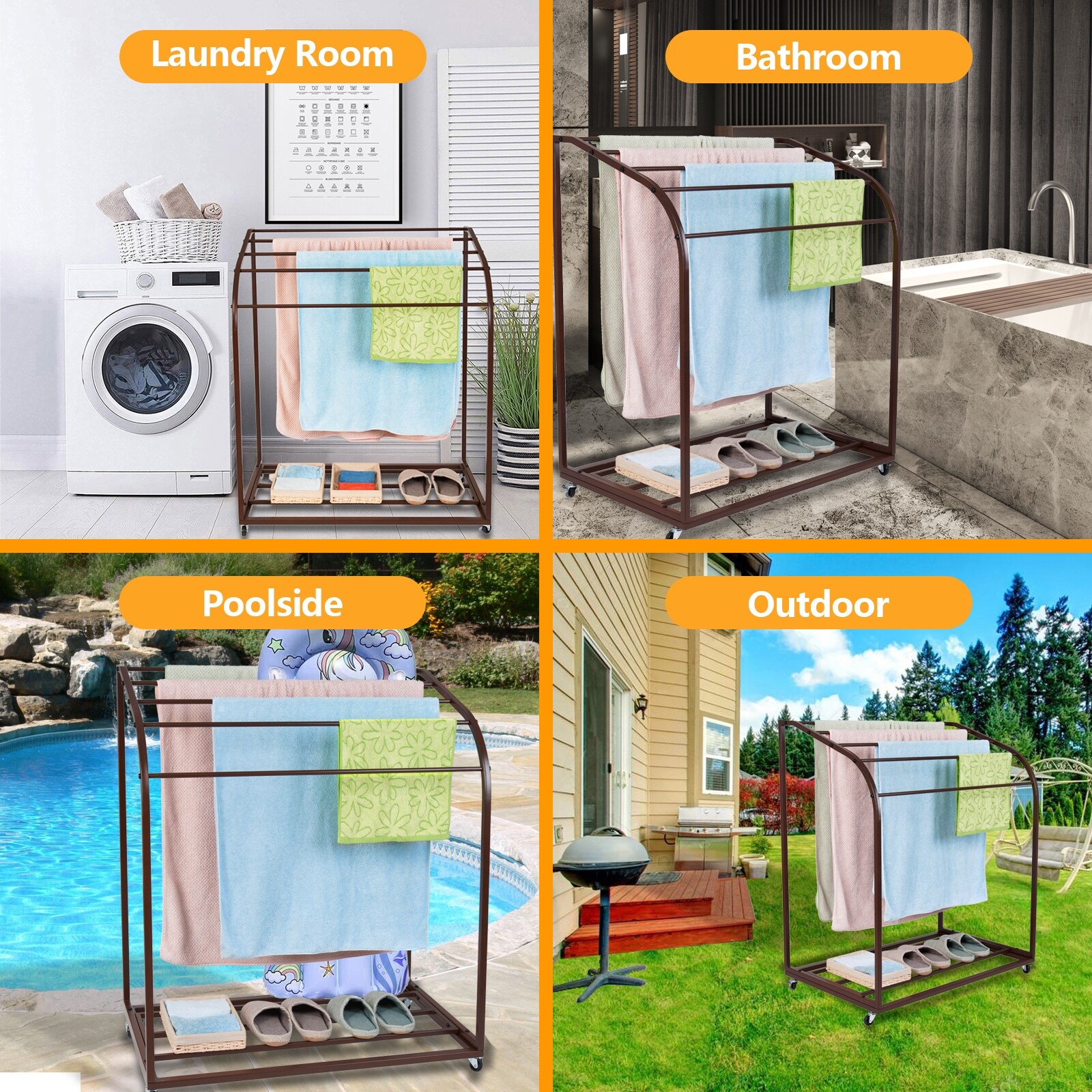 Pool towel rack bed bath and beyond outlet