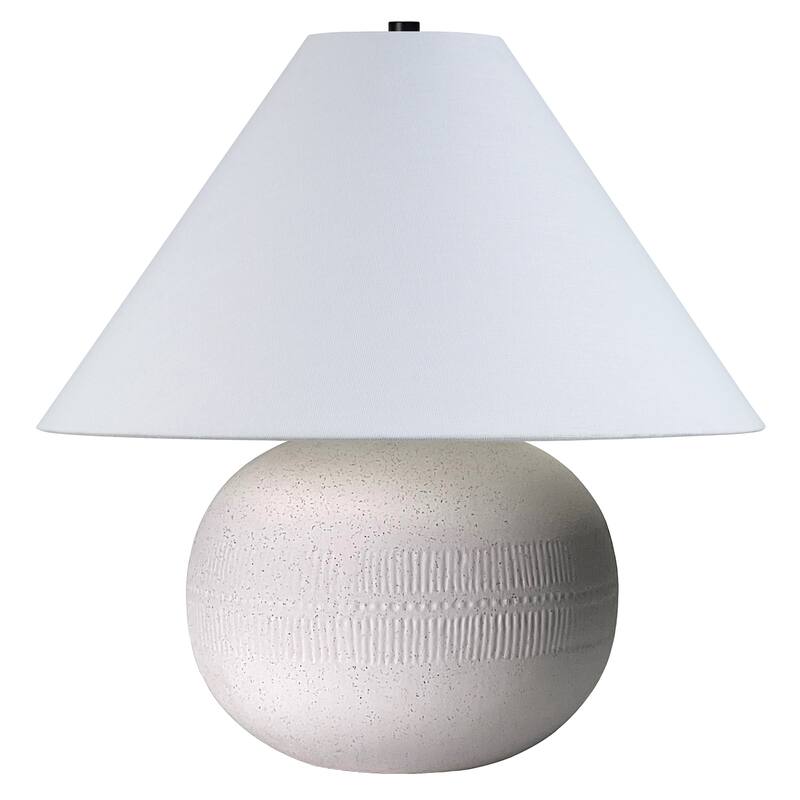 Willa 18" Tall Textured Ceramic Table Lamp with Fabric Shade - 16" Wide