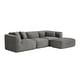 preview thumbnail 29 of 34, Roomfitters Modern Velvet Sectional Sofa with Detachable Ottoman, 4-Seater Couch with Pillows for Living Room