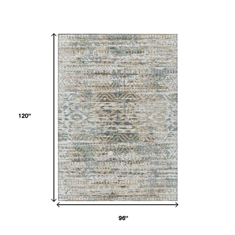 HomeRoots Moroccan Transitional Rectangle Outdoor Rug