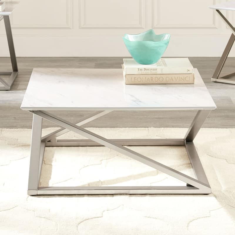 Steve Silver Zilina Faux Marble Top 3-Piece Occasional Set