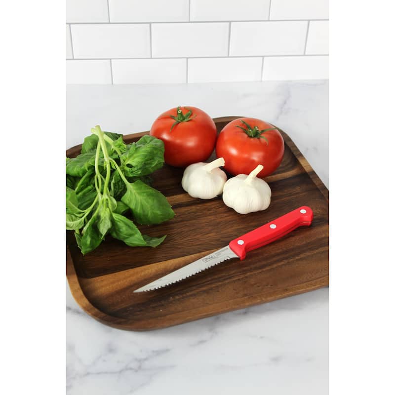 Ginsu Kiso Dishwasher Safe Red 6 Piece Steak Knife Set