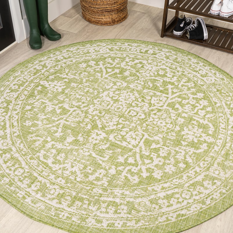JONATHAN Y Medallion Textured Weave Indoor/Outdoor Area Rug