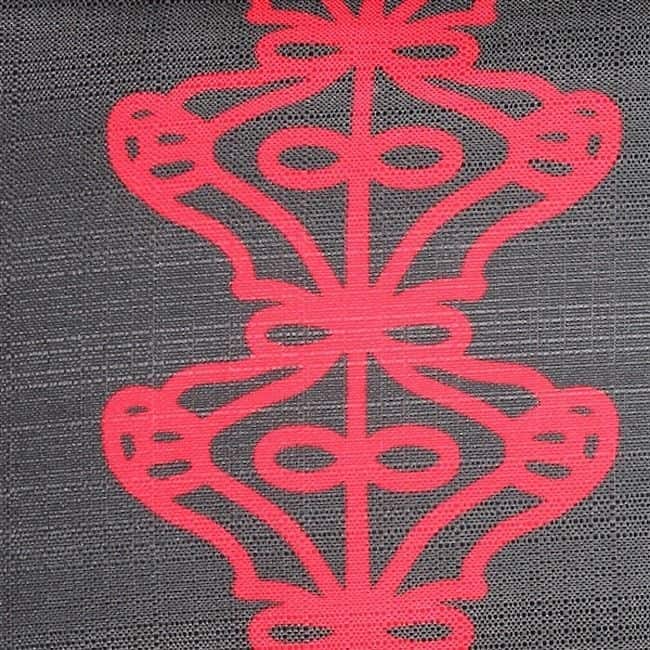 Charcoal Scroll 12x35 Outdoor Throw Pillow with Polyfill Insert