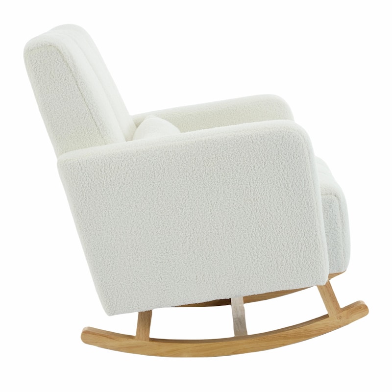 ​Plush Rocking Chair - Soft Teddy Velvet Upholstery