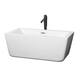 Option White / Polished Chrome Trim / Matte Black Faucet
