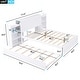 preview thumbnail 4 of 12, Storage Platform Bed with Headboard Pull-Out Shelves and Twin XL Size Trundle Bed, White